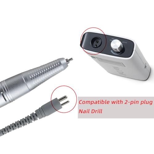 Updated 2-pin Jack Nail Drill Handpiece Compatible with MelodySusie and AIRSEE