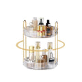 MOKANI 360° Rotating Makeup Organizer for Vanity, 2 Tier, Clear B-Clear Variant