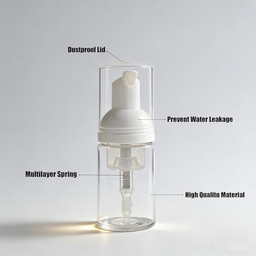 24Pcs Foam Pump Bottle 1oz/30ml Travel Size Plastic Refillable Cosmetic Foam Soap Dispenser for Hand Soap, Shampoo