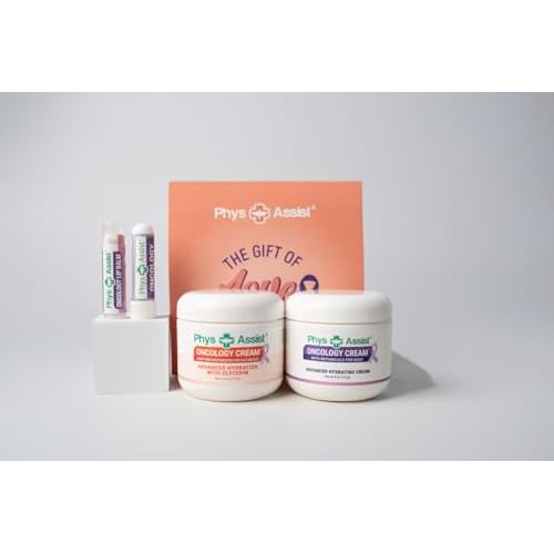 PhysAssist - Comfort kit for Chemo & Radio Patient The Gift of Love, Faith & Support. Standard Size 2-4 oz face and body cream plus lip balm & aromatheraphy inhaler. (STANDARD SIZE 4 OZ)