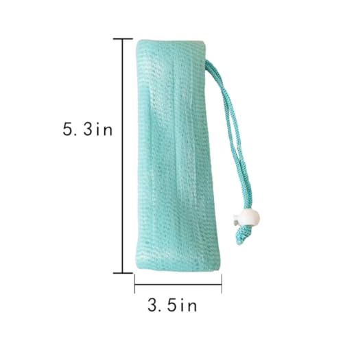 Exfoliating Mesh Soap Pouch with Lanyard - Set of 4