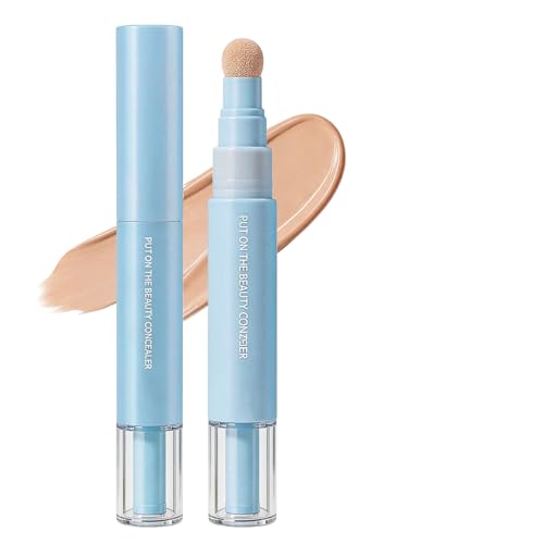 2-in-1 Liquid Foundation & Concealer Pen, Beige (2pcs)