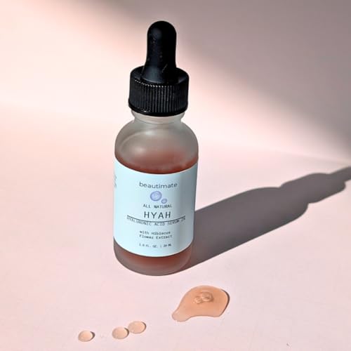 Beautimate Hyah Microneedling Serum ? 2% Hyaluronic Acid for Deep Hydration, Skin Renewal & Plumping ? Vegan, Cruelty-Free, Made in USA ? Anti-Aging Face Serum with Hibiscus Flower Extract, 1oz