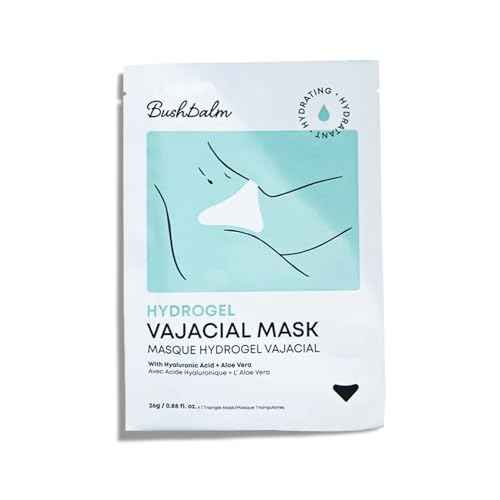 Bushbalm Hydrogel Vajacial Triangle Mask - Hydrating Post-Hair Removal Patch with Hyaluronic Acid and Aloe Vera to Cool and Soothe Skin, Triangle Only