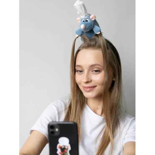 Rat Headband, Mouse Plush Cute Mouse Stuffed Animal Headwear Cartoon Costume Props Funny Gifts for Adults