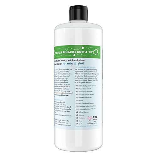 Love Beauty And Planet Sulfate Free Shampoo Volumizing Shampoo for Fine Hair Coconut Water and Mimosa Flower Refill Bottle for use with Reusable Aluminum Bottle 32.3 oz ( Packaging may vary )