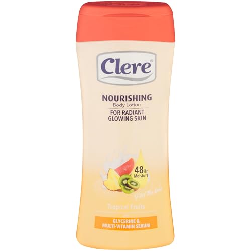 CLERE Nourishing Body Lotion - Tropical Fruits - 400mL, 13.53 Fl Oz (Pack of 1)