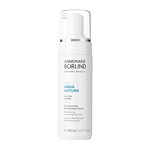 ANNEMARIE B?RLIND - AQUANATURE Refreshing Cleansing Mousse - Aloe and Hyaluronic Acid Vegan Natural Facial Wash - Removes Impurities and Makeup with Mild Tensides - 1.69 Fl. Oz.
