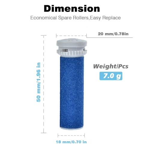 4 Pack Blue Extra Coarse Rollers for Scholl Express Pedi