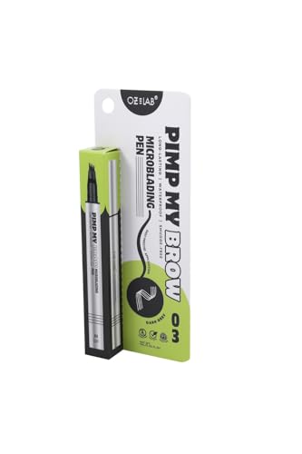 Microblading Eyebrow Pen – 4-Fork Tip, Waterproof, Dark Grey