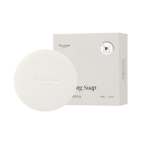 Piccasso Solid Makeup Brush Cleaner Soap with Case & Mat