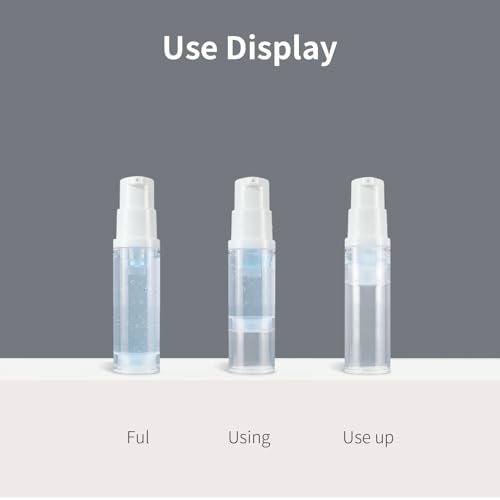 6 Pack 5ml Airless Pump Bottles Travel Size Refillable