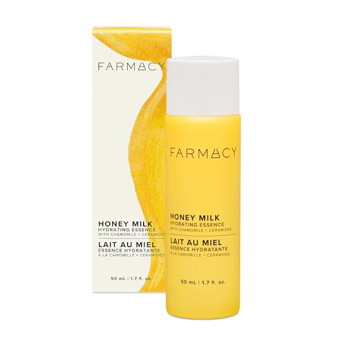 Farmacy Hydrating Essence - Hydrating Honey Milk Toner + Facial Essence to Soothe, Moisturize and Strengthen Skin Barrier - Preps Complexion for Skincare Products or Makeup Application (50ml)