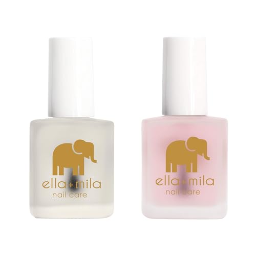 ella+mila Anti-Nail Biting Treatment & Nail Strengthener Duo - 2 x 0.45 oz
