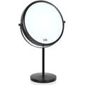 Large Size Tabletop Makeup Mirror with Magnification, 9-Inch Double-Sided 360¡Æ Swivel Free Standing Vanity Mirror, 1X/10X Magnifying Mirror with Stand for Bathroom & Bedroom, Matte Black, No Light