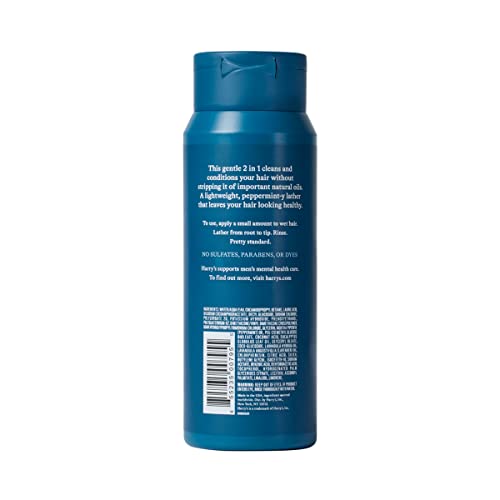 Harry's Men's Shampoo and Conditioner 2 in 1, Gentle & Refreshing For All Hair Types, 14 Fl Oz, 3 Count