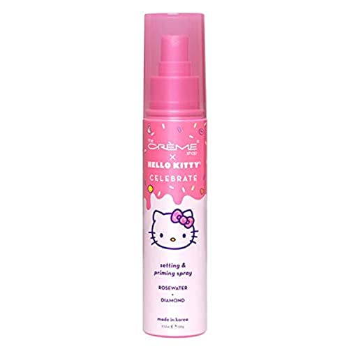 The Cr?me Shop x Hello Kitty - Korean Skin Care Celebrate Priming & Setting Facial Spray (Rose Water & Diamond) - Hydration, For Makeup, Natural Essence