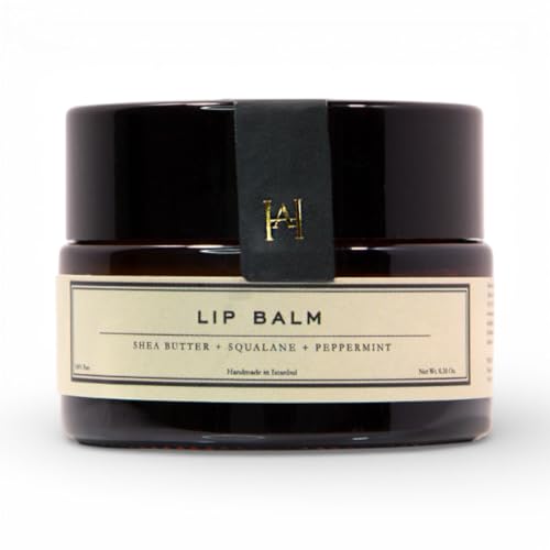 HMA | Peppermint Lip Balm ? With Shea Butter, Squalane & Menthol | Hydrating & Cooling Lip Care for Dry or Cracked Lips | Natural Moisture & Minty Freshness | 0.35 Oz