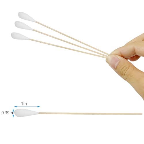 6 Inch Cotton Swabs for Pets - 100pcs Large Size