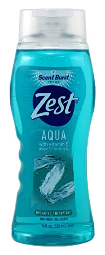 Zest Body Wash Aqua - 18 oz, Pack of 3