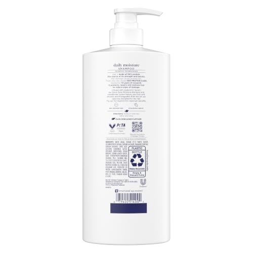 Dove Daily Moisture Shampoo with Hyaluronic Serum, 28 Fl Oz