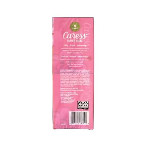 Caress Daily Silk Moisturizing Soap, White Peach & Orange Blossom, 3.75 oz 6 Bars - 2 Pack