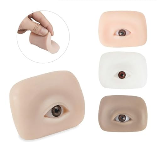 3D Silicone Fake Eyes Practice Board for Microblading & Lash Extensions