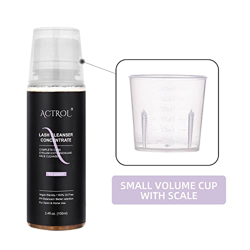 ACTROL Ice Cream Lash Shampoo Concentrate 100ml - Makes 20 Foaming Bottles | Pack of 1