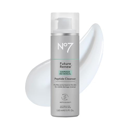 No7 Future Renew Damage Repair Peptide Face Cleanser - Hydrating & Anti-Aging