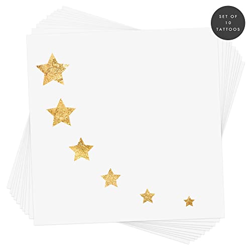 Flash Tattoos Gold Glitter Freckles - Waterproof Metallic Face Patches