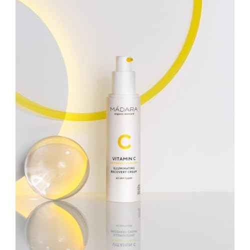 M?DARA Organic Skincare | Vitamin C Illuminating Recovery Cream ? 50 ml, Vitamin C moisturiser with hyaluronic acid, Hydrating and brightening face cream, All skin types, Vegan, Ecocert certified