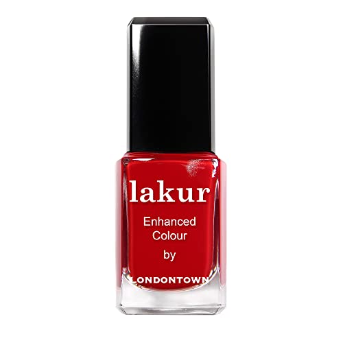 LONDONTOWN Lakur Red Nail Polish - Long-Lasting, Vegan