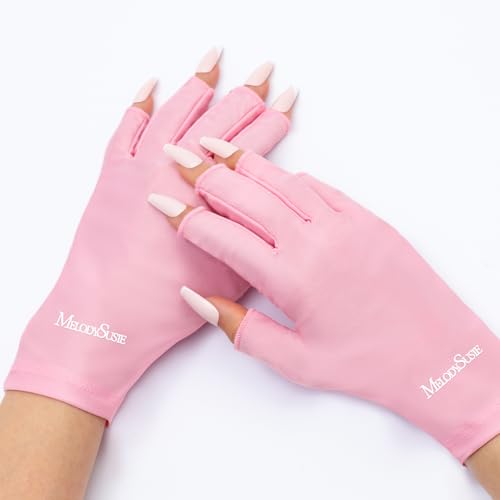 UV Protection Gloves for Gel Nails, UPF50+ Fingerless