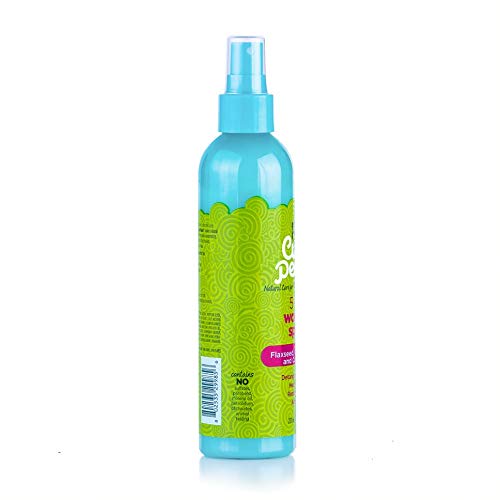 Just For Me Curl Peace 5-In-1 Wonder Spray (3 Pack) - Detangles, Nourishes, Heat-Protects, Reduces Frizz, Adds Shine, Contains Flaxseed, Avocado Oil, Castor Oil, No Animal Testing, 8 oz