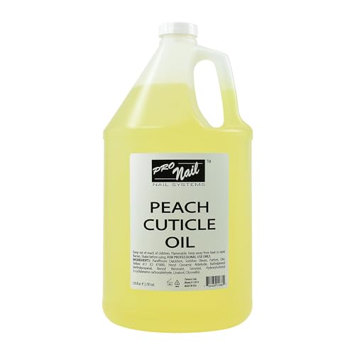 PRO NAIL - Cuticle Revitalizing Oil for Nails, Peach, 128 Oz - Professional Strength, Pedicure and Manicure - Moisturizes and Strengthens Nails and Cuticles - Soothing and Nourishing, Bulk