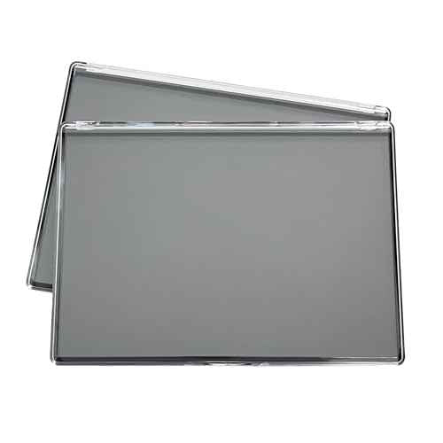 2 Pack XL large Magnetic Makeup Palette with Clear Top, Empty Cosmetics Pan Dispensing Storage Box with 40pcs Metal Sticker for DIY Eyeshadow Lipstick Blush Powder- 9.25'' x6.57''