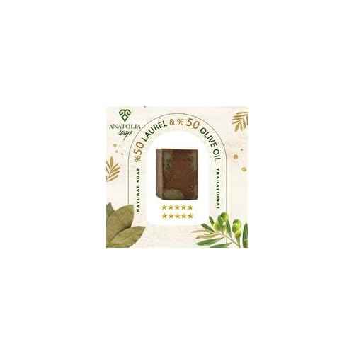 Anatolia Soap Organic Handmade Natural Castille Body For Men Women (1 Pack,%50 Laurel Oil And%50 Olive Oil)
