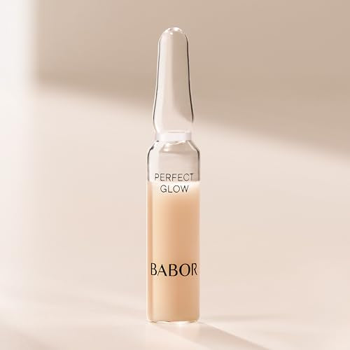 BABOR Perfect Glow Ampoule Serum Concentrates, Perfection Peptide P3 and Glow Pigments to Plump and Even Skin Tone, Brighten and Revitalize Dull and Dry Skin