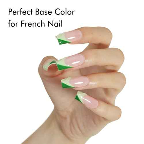 FZANEST Milky Pink Gel Nail Polish 15ml Sheer Pale Light Pink Jelly Neutral Color Gel Polish Nail Concealer Base Color Soak Off Uv LED Nail Lamp French Nail Art Gifts for Women #303