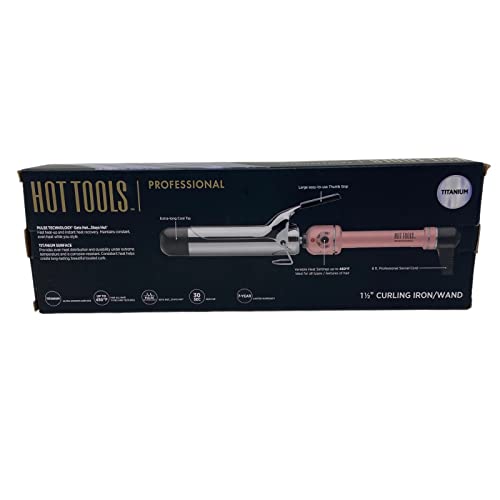 Hot Tools Professional 1 1/2" Titanium Curling Iron/Wand Pink