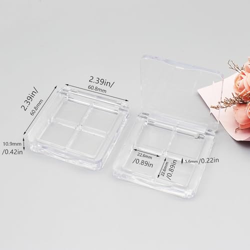 Empty Makeup Palette Set - 3 Transparent Containers for DIY Eyeshadow