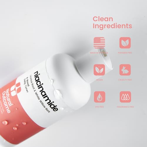 Natural Outcome Niacinamide Toner for Face | Radiance Boosting Toner - with Salicylic Acid & Aloe Vera | Advance Toning Solution Rejuvenates Skin & Minimizes Pore Appearance | Fragrance Free | 8 oz