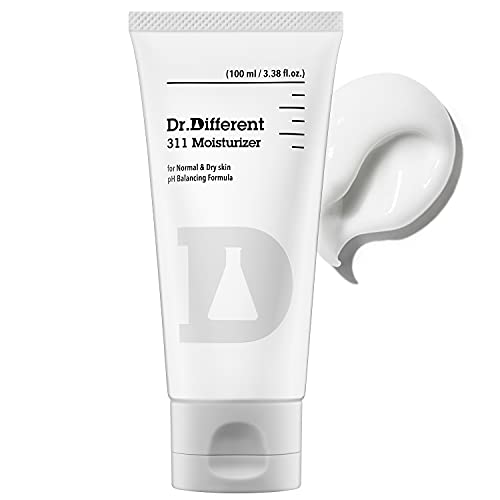 Dr.Different 311 Moisturizer for Dry Skin - Ceramide Face Hydrating Cream, Hypoallergenic Skin Barrier Lotion, 3.38 oz