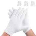 Premium Cotton Gloves for Moisturizing & Overnight Skin Care - White, Unisex