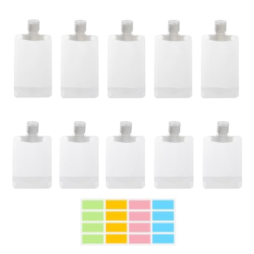 10pcs Travel Toiletry Pouches - Leak Proof, TSA Approved