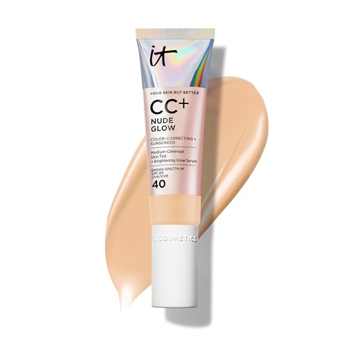 IT Cosmetics CC+ Nude Glow Foundation SPF 40 - Medium Coverage, 1.08 fl oz