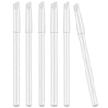 Blulu 2-in-1 White Nail Whitening Pencils with Cuticle Pusher - 6 Pack