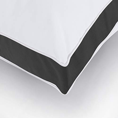 Utopia Bedding Bed Pillows for Sleeping Queen Size (Black), Set of 2, Cooling Hotel Quality, Gusseted Pillow for Back, Stomach or Side Sleepers