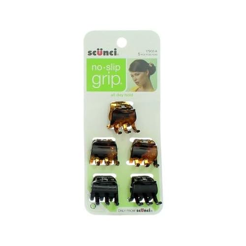 SCUNCI No-Slip Grip Clips, 5 Ea (Pack of 2)
