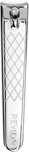 Revlon Toenail Clipper - Silver, 1 Count - Curved Blade Nail Tool with Lifetime Guarantee